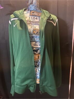 Nike Dark Green Dri-FIT Pullover with White Logo